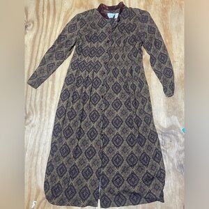 Halmode petites dress full button down long sleeve @CD women 12